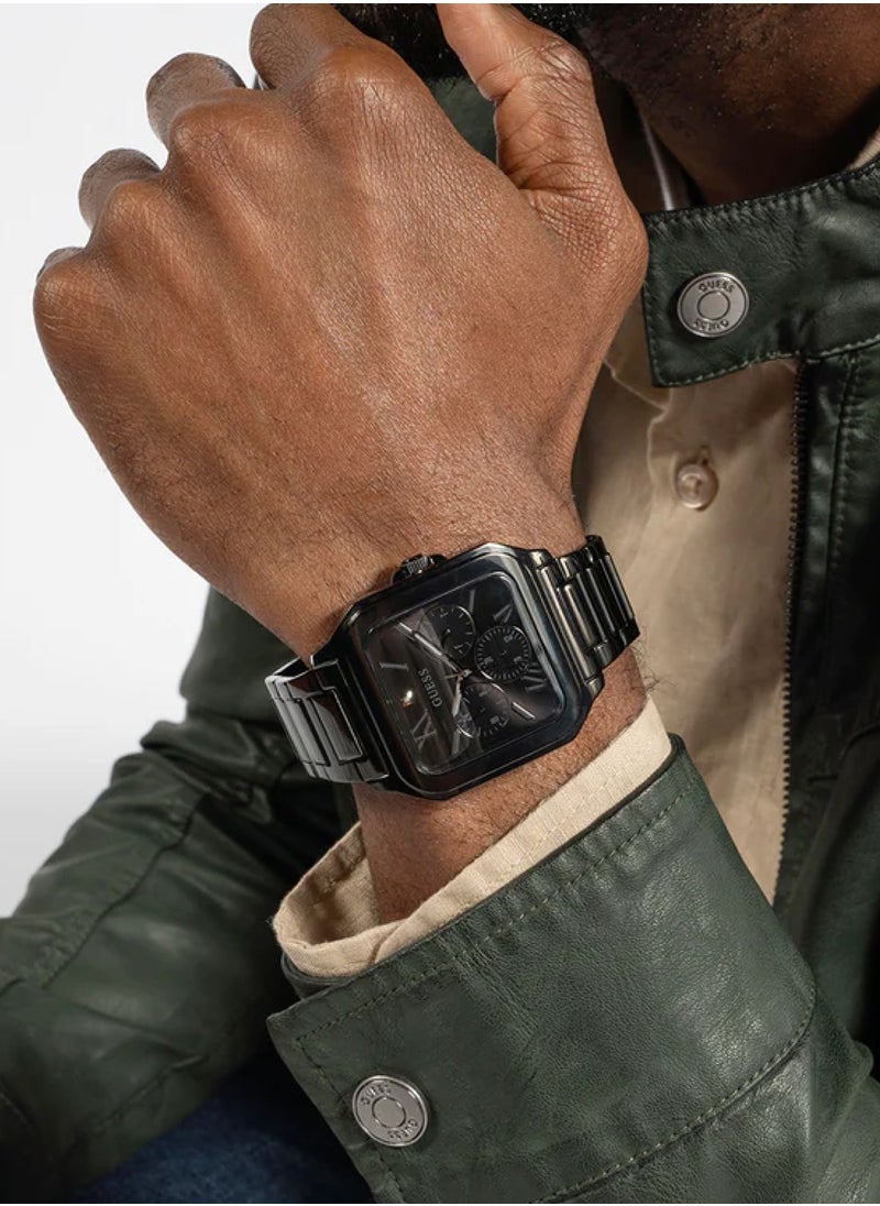 GUESS Men’s Black Multi-function Stainless Steel Watch GW0631G2 - 42mm  - Image 5