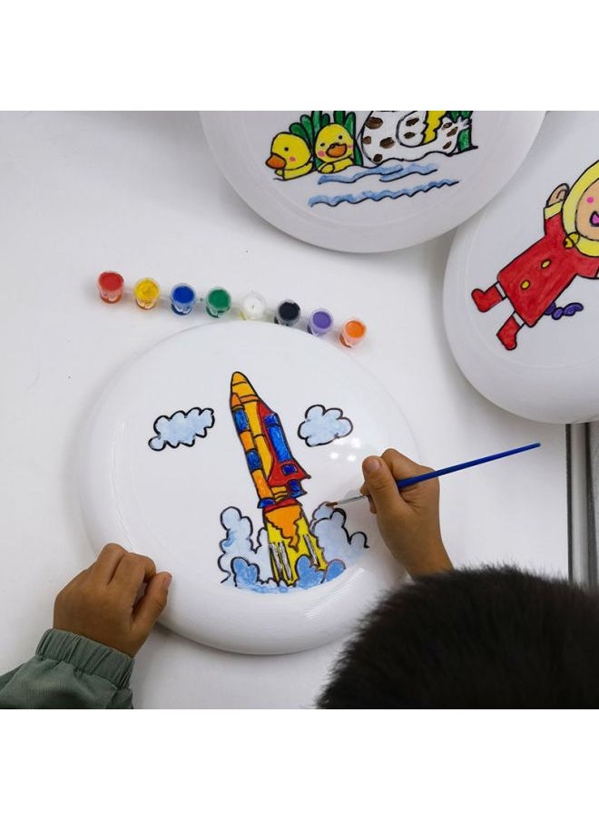 Generic Frisbee DIY Hand-painted Colored Ribbon Line Draft Professional Sports Outdoor Painted Flying Saucer Children's Competitive Competition Parent-child-Specifications:Wooden Bracket 9*16cm  - Image 3