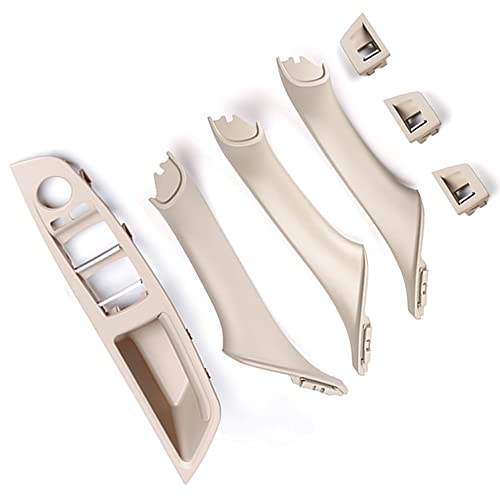 CHUANGHUI Car Door Handle Cover for BMW 5 Series F10 2011-2016 Interior Door Handles Replace Trim Cover 520i 528i 530i 535d 535i 550i (Beige White) - Image 4
