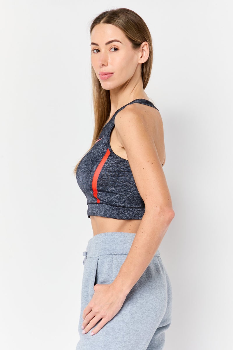 Nike Pro Hypercool  Women Non Padded Training Sports Bra, Heather Black - Image 3