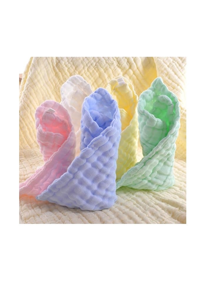 Risen 10pcs Muslin Baby Washcloths and Towels, Natural Organic Cotton Baby Washcloths, Soft Newborn Baby Towel and Muslin Washcloth for Sensitive Skin - Image 2