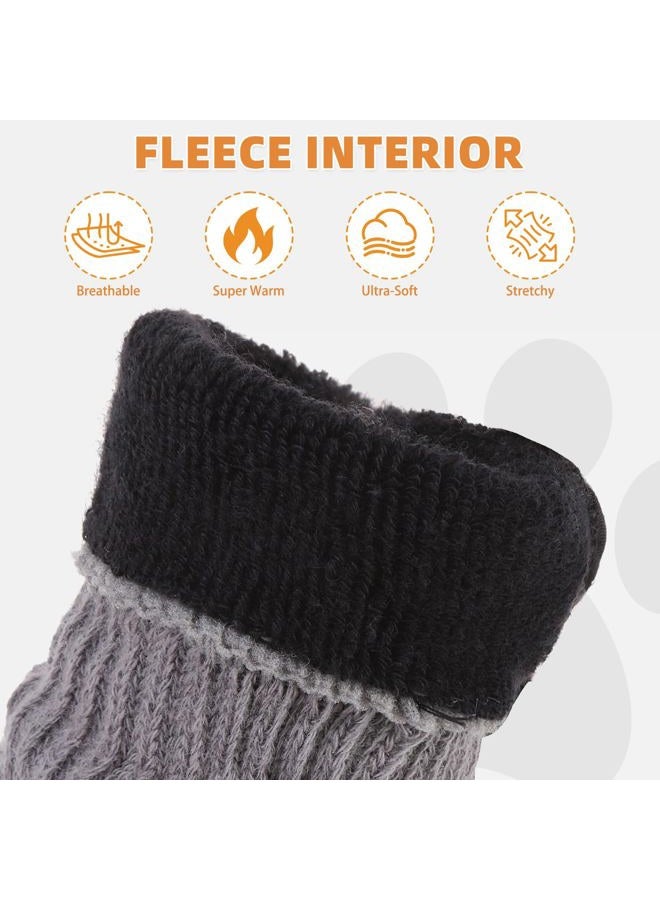 KOOLTAIL Anti Slip Winter Dog Socks to Prevent Licking Paws, Waterproof Snow Rain Long Dog Boots&Paw Protector, Warm Grippy Booties Reflective Double Straps for Hardwood Floor, Small Medium Large Dogs - Image 5