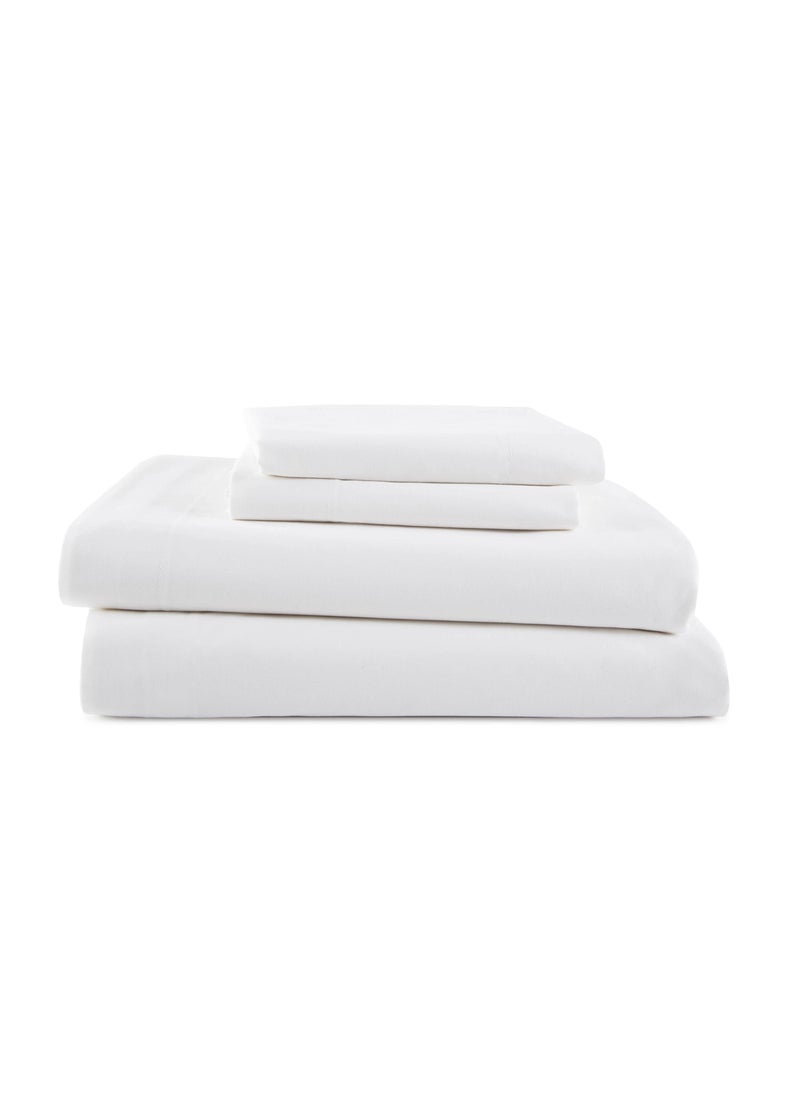 Martex 4 Piece King Size Bed Sheets Set  King Size Bed Sheets  Light Weight Soft Breathable Sheets  Brushed Cotton Rich Blend  SecureFit Wrinkle Resistant Durable Easy Care Bed Sheets  Ivory 