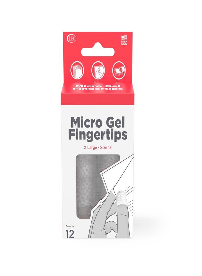 Sortkwik Lee Micro Gel Fingertips - Extra Large Size 13, 0.75" Diameter for Easier Paper Handling, Paper Cut Prevention, and Handling Hot Glue, Clear and Durable Fingertips, 12 Finger Protectors - Image 2