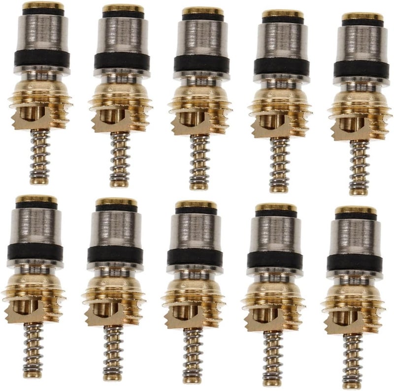 ULTECHNOVO 10pcs R134a High and Low Pressure Valve Core Replacement for Automotive Air Conditioning Stem Vehicle Repair - Image 1