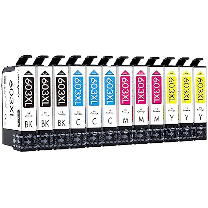 603 XL PRINTER INK CARTRIDGES COMPATIBLE WITH EPSON 603 603XL MULTIPACK, FOR EXPRESSION HOME XP-2100 XP-2105 XP-3100 XP-3105 XP-4100 XP-4105 WORKFORCE WF-2810 WF-2830 WF-2835 WF-2850 - Image 1