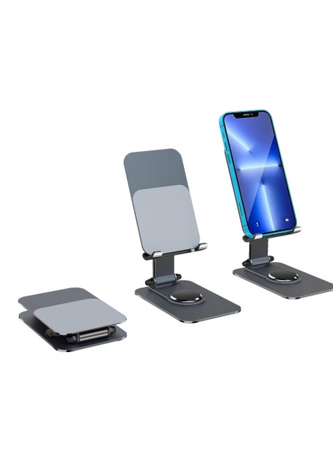 Foldable Desktop Phone Stand, Fully Adjustable Foldable Desktop Stand, Compatible with iPhone 15/14/13/12 Pro Max Plus Mini& All Cell Phones, Pads, Tablets (Grey)