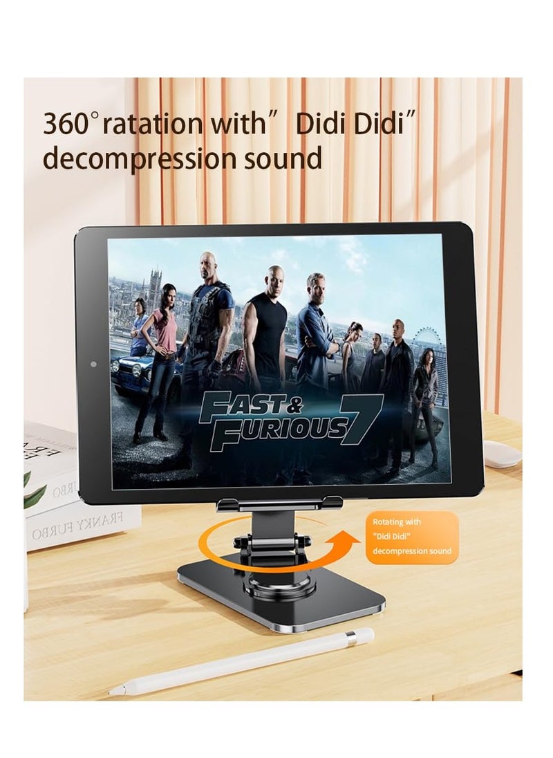 Excefore Foldable Desktop Phone Stand, Fully Adjustable Foldable Desktop Stand, Compatible with iPhone 15/14/13/12 Pro Max Plus Mini& All Cell Phones, Pads, Tablets (Grey)  - Image 3