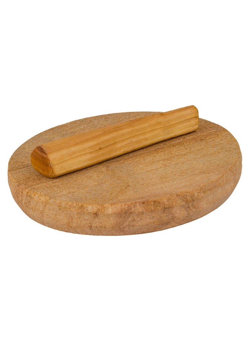 ARMAN SPOONS ARMAN SPOONS Believe in Quality Herbal Handmade Sandal Rubbing Stone Brown  - Image 1