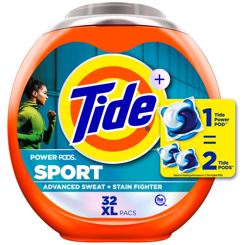 Tide Power Pods Laundry Detergent Pacs with Febreze Sport 32 Count Febreze Freshness with Sport Odor Defense