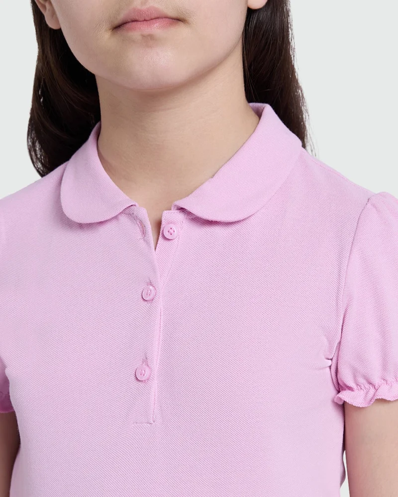 Ovs  Girls’ Solid Polo In Pastel Lavender for Women | Best Price UAE
