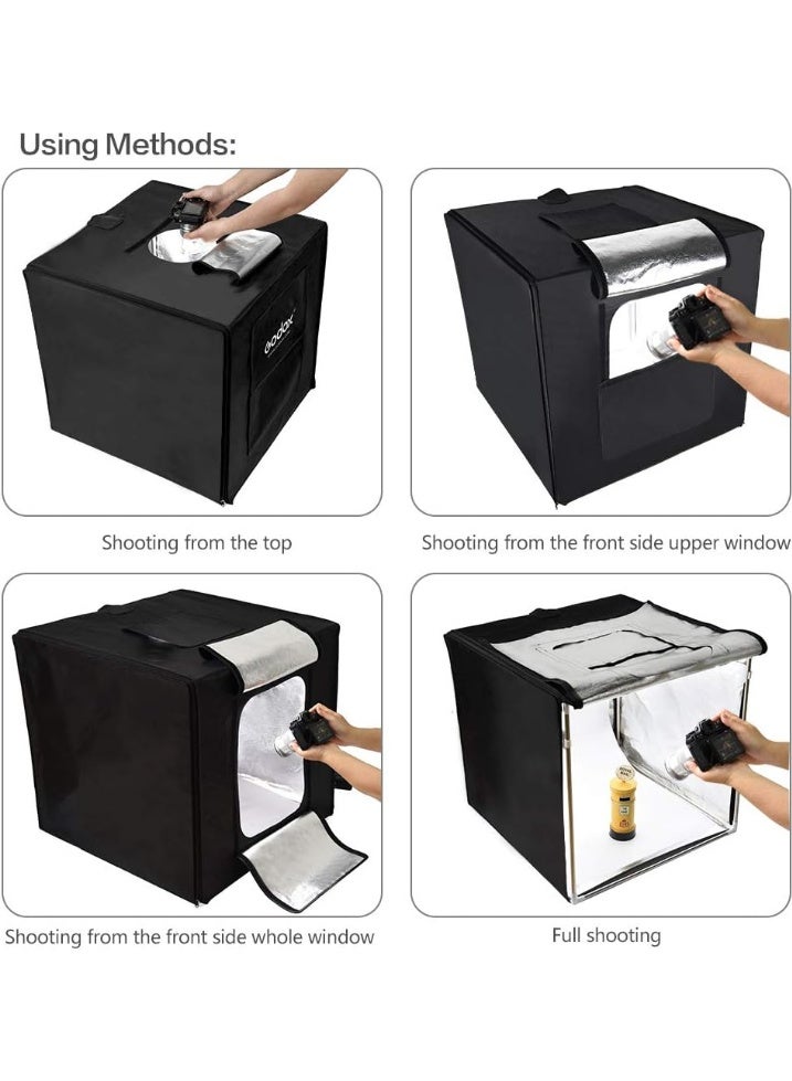 Godox GODOX LSD40 LED Mini Photography Studio Tent 40 x 40 x 40cm Double LED Light Boards Studio Box for Photography Shooting(40W Power 10000~11000 Lumen 5800K±200K Color Temperature) - Image 4