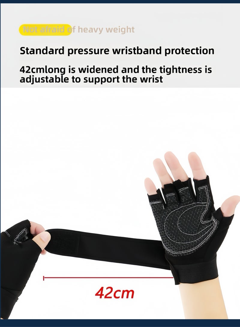 Generic Fitness Kit: Resistance Bands, Half-finger Slip-resistant Gloves, Muscle Tapes  - Image 3