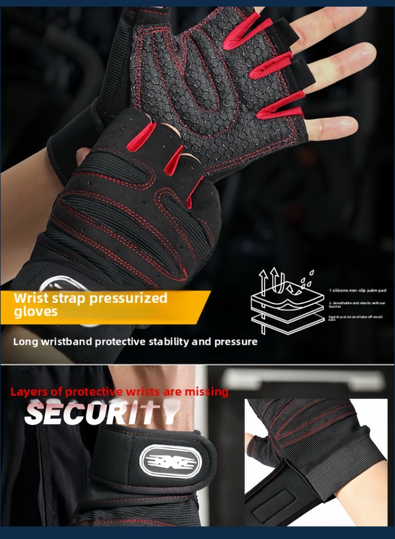 Generic Fitness Kit: Resistance Bands, Half-finger Slip-resistant Gloves, Muscle Tapes  - Image 4