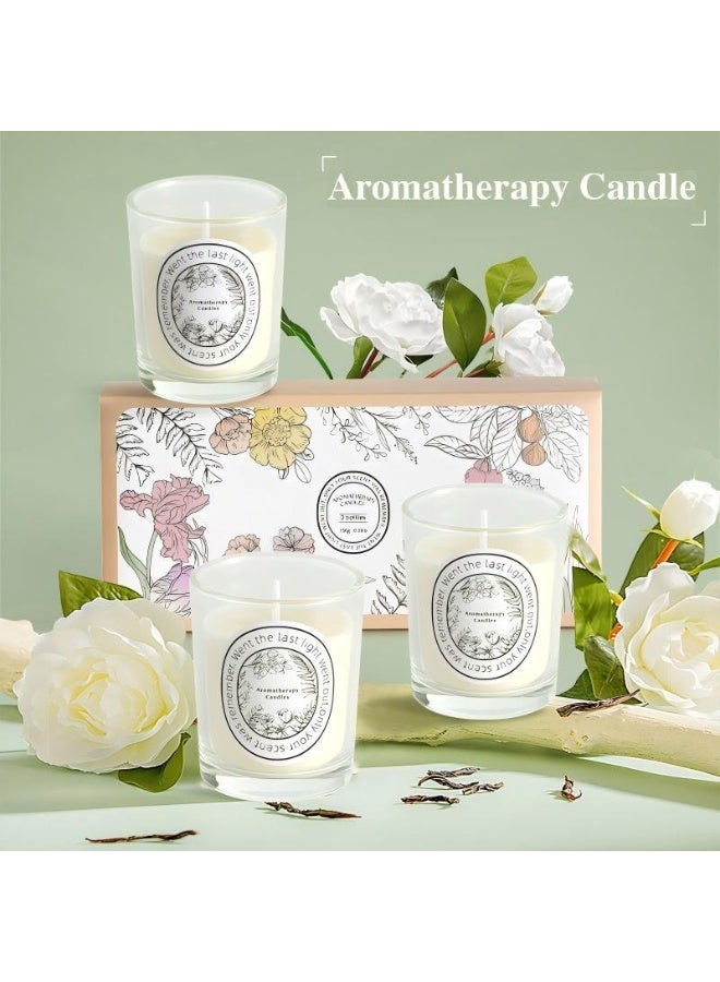 3-pack Scented Candles Gift Set for Women and Men,Aromatherapy Candle for Home Scented,Natual Soy Candles Gifts for Stress Relief,Meditation, Yoga, Relaxing SPA, Aroma Candle (Rosemary&Lavender,Gardenia, Jasmine) - Image 1