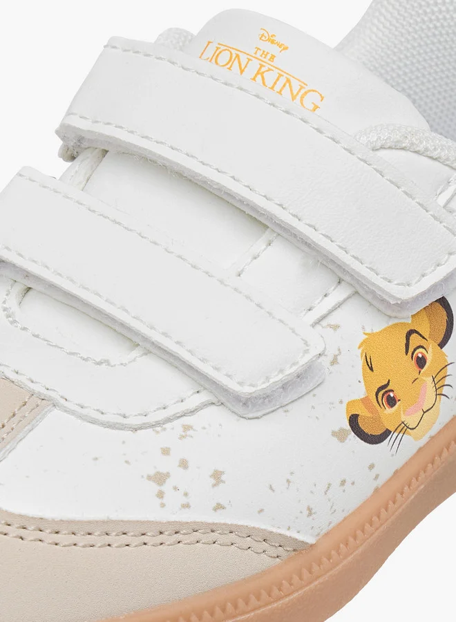 Disney Boys The Lion King Print Sneakers with Hook and Loop Closure