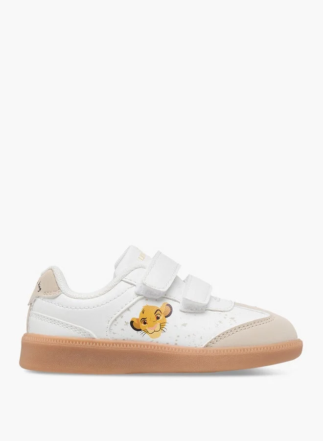 Disney Boys The Lion King Print Sneakers with Hook and Loop Closure