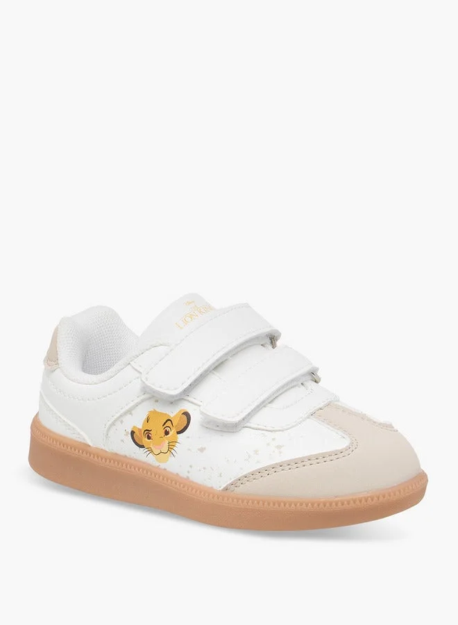 Disney Boys The Lion King Print Sneakers with Hook and Loop Closure