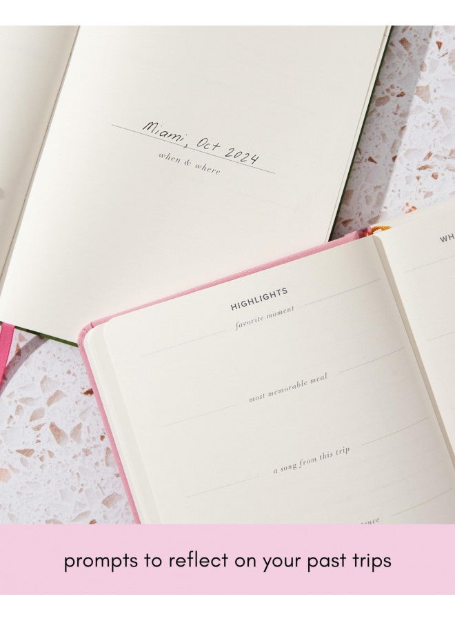 Kunitsa Co. Travel Journal - Guided Notebook for Travelers to Plan & Reflect on Vacations & Trips. Keepsake Travel Gift, Lavender Pink - Image 3