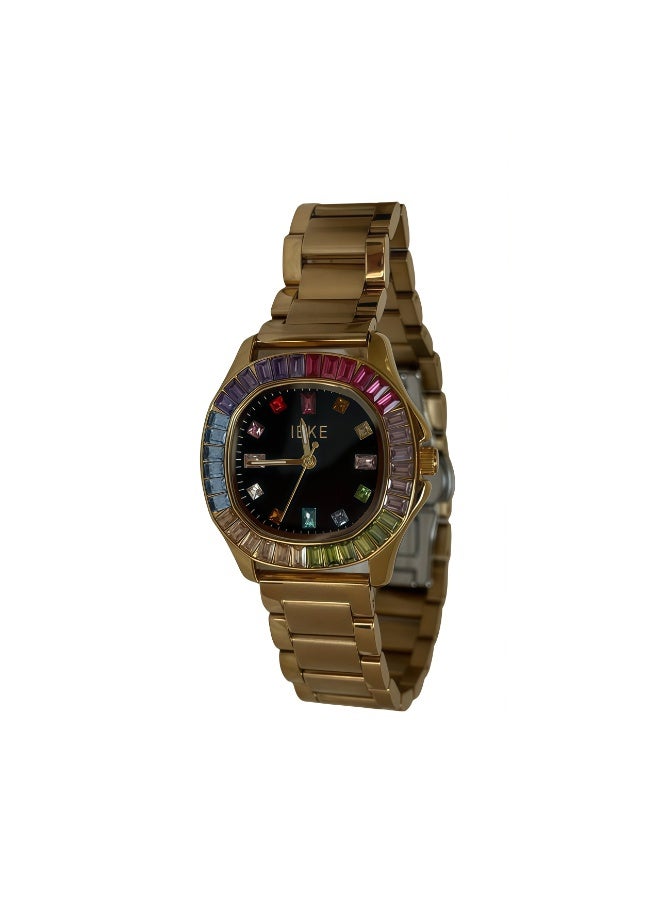 اياكي ساعة كوارتز نسائية فاخرة مرصعة بالألماس - Image 1