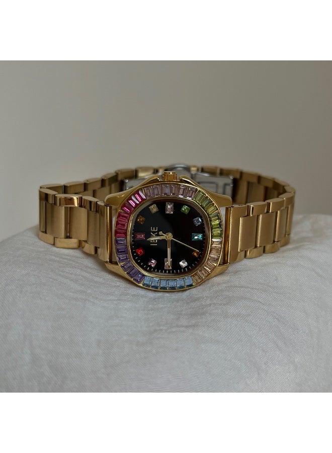 اياكي ساعة كوارتز نسائية فاخرة مرصعة بالألماس - Image 3