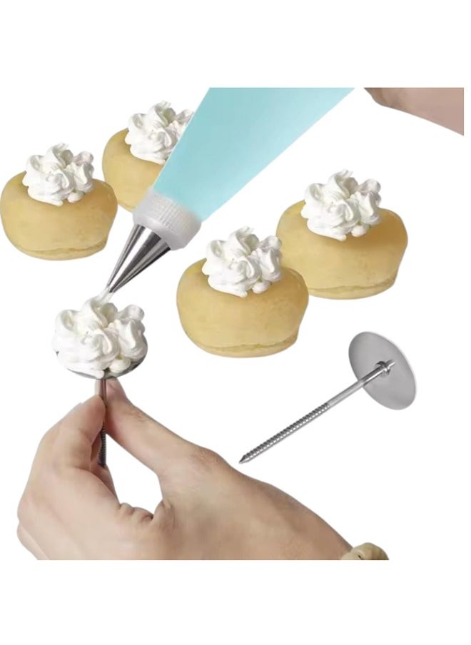 EHOME Silicone Icing Piping Bag,Reusable Cream Pastry Bag and 5× Stainless Steel Nozzle Set DIY Cake Decorating Tool(5×Nozzle, 1×Icing Cream Pastry Bag  - Image 4
