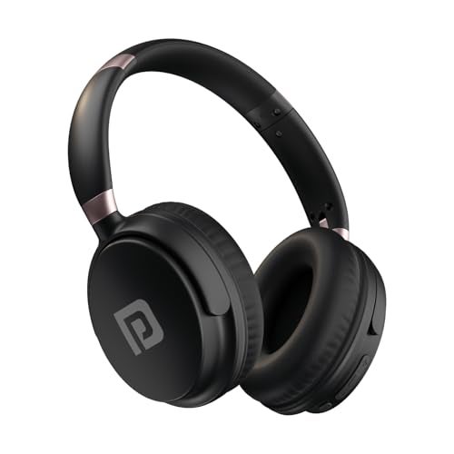Portronics Muffs M3 Over Ear Headphones with ANC Enabled, Upto 40 Hours Playtime, in-Built Mic, 40mm Driver, Powerful Bass, Soft Ear Cushion, BT 5.3V, AUX in, Foldable Design, Type C Fast Charging - Image 1