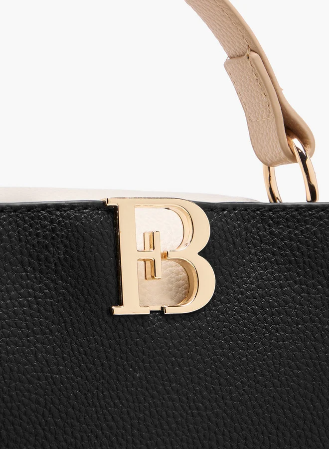 Flora Bella By Shoexpress Women's Textured Crossbody Bag with Detachable Shoulder Strap and Top Handle