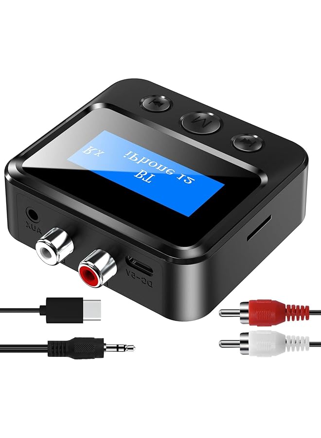 إكسفور جهاز إرسال واستقبال بلوتوث، لأجهزة ستيريو التلفزيون المنزلية، محول بلوتوث 5.0 طويل المدى، مع صوت محيطي ثلاثي الأبعاد بتقنية Aptx، وتقنية بصرية منخفضة الكمون، لأجهزة ستيريو المنزل، وسماعات الرأس، ومكبرات الصوت - Image 1