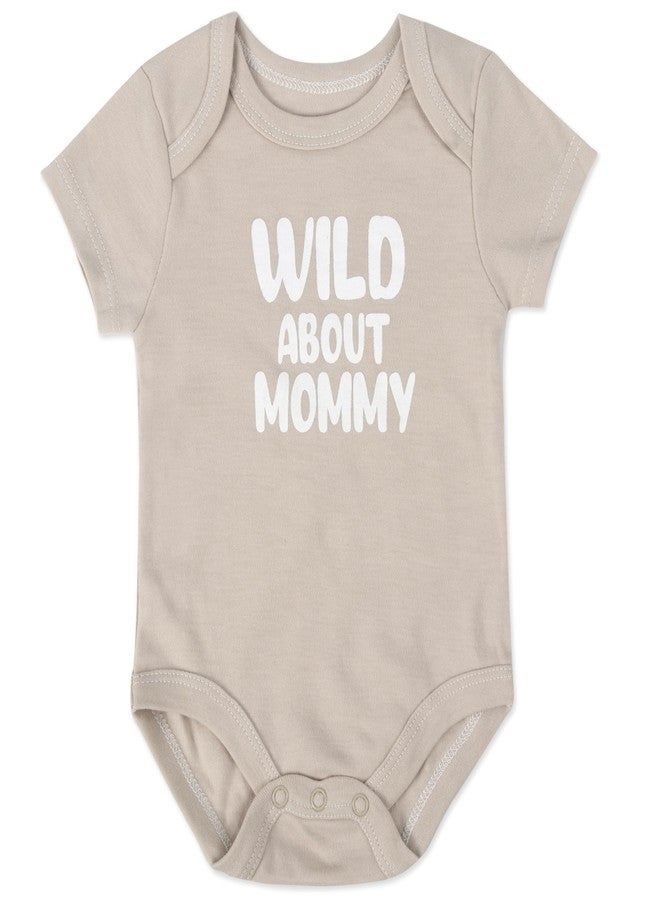 Baby Essentials Baby Boys Wild About Mommy, Stripes & Jungle Animals Print 6 Piece Bodysuit Set (Wild About Mommy, Stripes & Jungle Animals Print, 3 Months) - Image 5