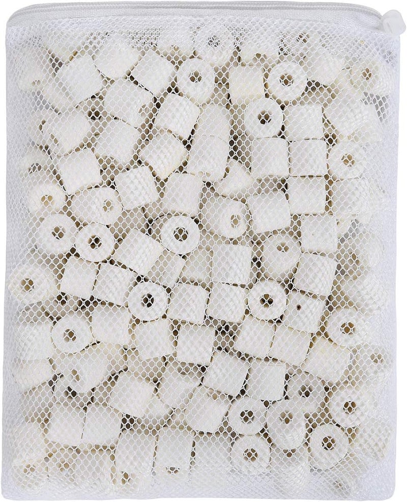 TED TABBIES Ceramic Ring Filter Media for Aquarium | 500g + Free NET Pouch - Image 1