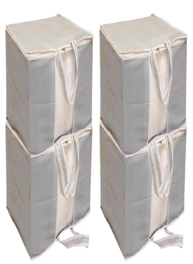 Kuber Industries 4 Piece Non Woven Front Handle Underbed Storage Organiser, X-Large, Grey (CTSN009461) - Image 1