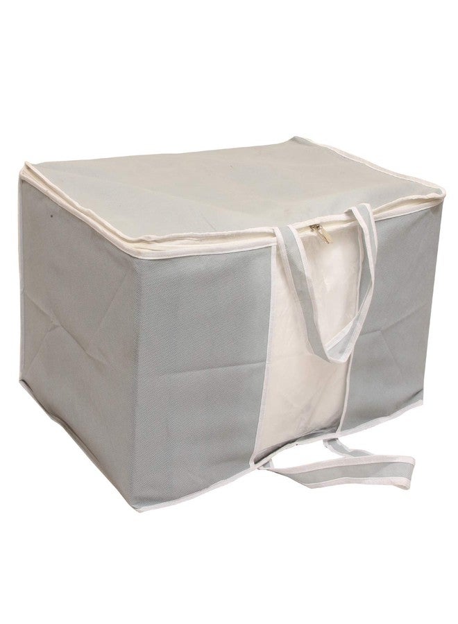 Kuber Industries 4 Piece Non Woven Front Handle Underbed Storage Organiser, X-Large, Grey (CTSN009461) - Image 2