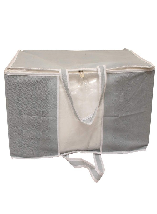 Kuber Industries 4 Piece Non Woven Front Handle Underbed Storage Organiser, X-Large, Grey (CTSN009461) - Image 3