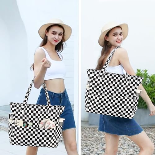 BLUBOON Waterproof Beach Tote Pool Bags for Women Ladies Extra Large Gym Tote Carry On Bag With Wet Compartment for Weekender Travel - Image 3