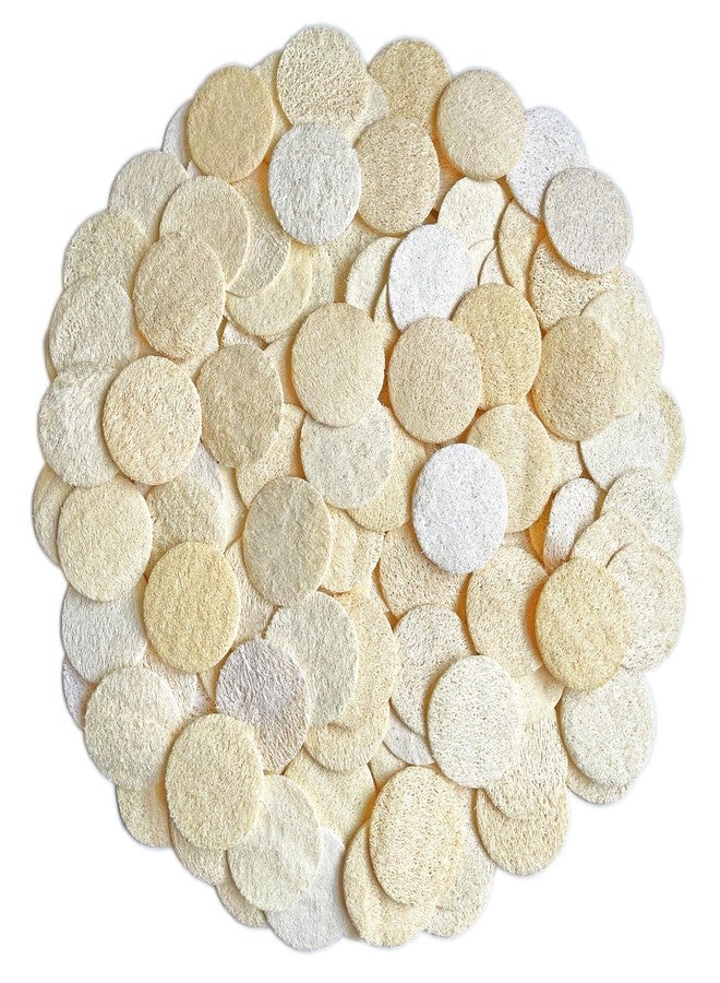 JINS-Hung 108 Pack Natural Loofah Sponge Exfoliating Face Pads - Facial Body Scrubbers Pad - When Bath Shower and Spa - Loofa Sponges Brush Scrub - Bulk Loofahs Scrubber - Cleansing Skin for Women and Men - Image 1