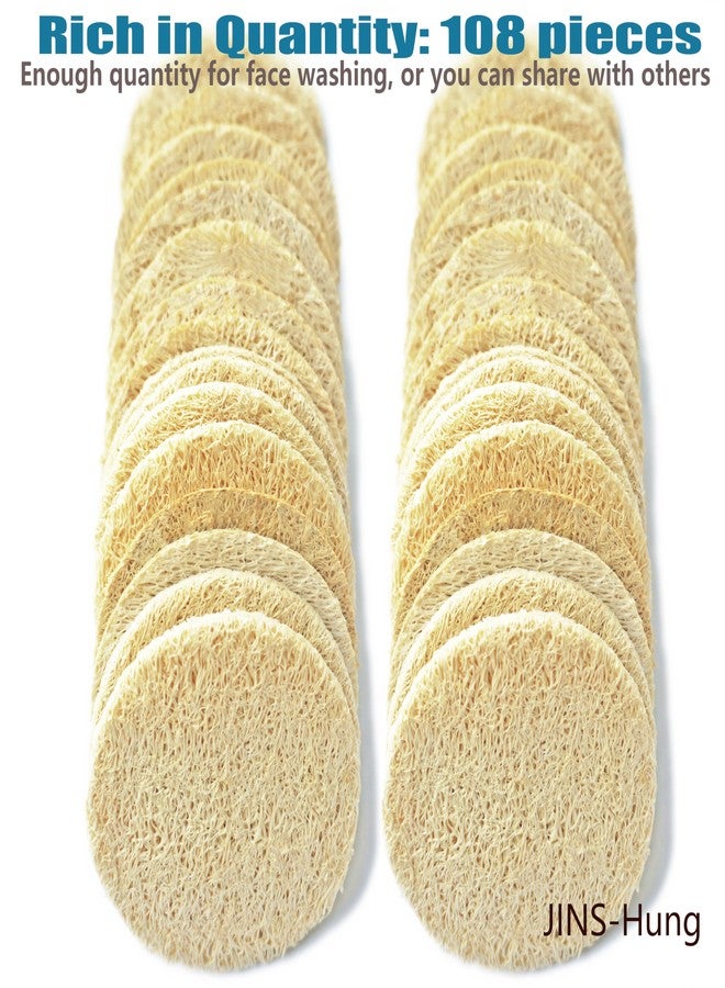 JINS-Hung 108 Pack Natural Loofah Sponge Exfoliating Face Pads - Facial Body Scrubbers Pad - When Bath Shower and Spa - Loofa Sponges Brush Scrub - Bulk Loofahs Scrubber - Cleansing Skin for Women and Men - Image 5