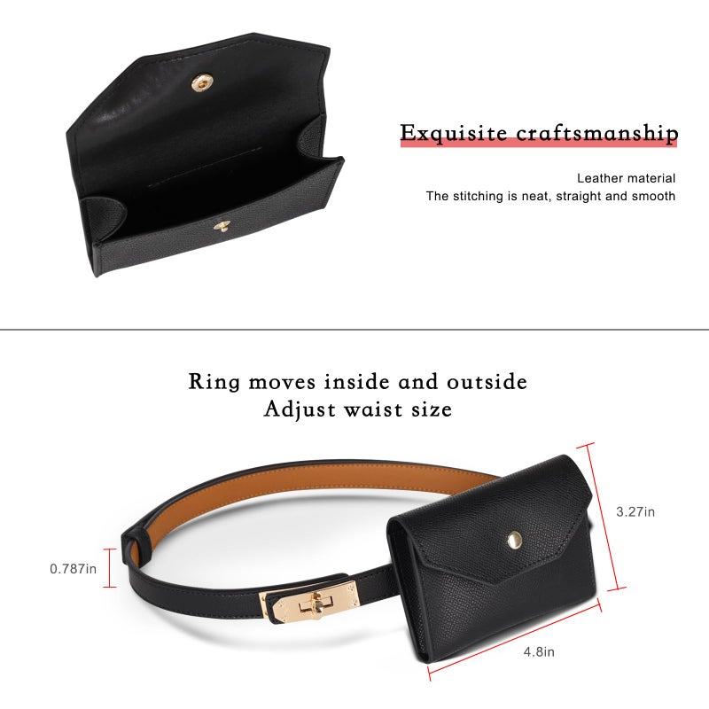 Aurolran Women's Fashion Classic Metal Buckle Leather Belt with Jeans Dress - Image 3