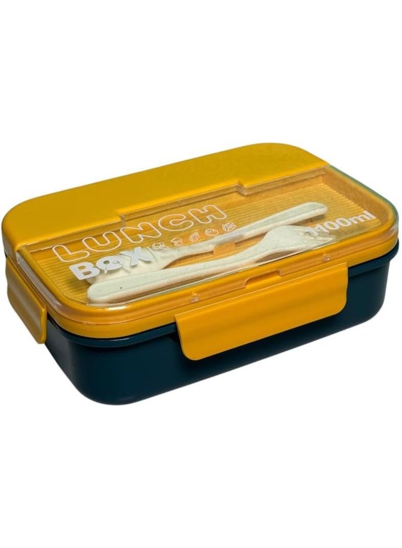 QSHOP Kids Lunch Box - 3 Compartments + Cutlery (Spoon & Fork) Ideal for School, Lessons, Club & Kids Activities It is the perfect solution for organizing your child's meals  - Image 1