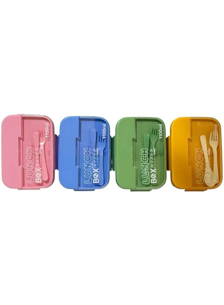 QSHOP Kids Lunch Box - 3 Compartments + Cutlery (Spoon & Fork) Ideal for School, Lessons, Club & Kids Activities It is the perfect solution for organizing your child's meals  - Image 4