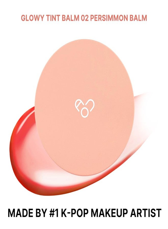 AOU GLOWY TINT BALM Tinted Lip Balm with Natural Gloss Instant Hydration for Chapped Lips 0.12Oz (02 Persimmon Balm) - Image 2