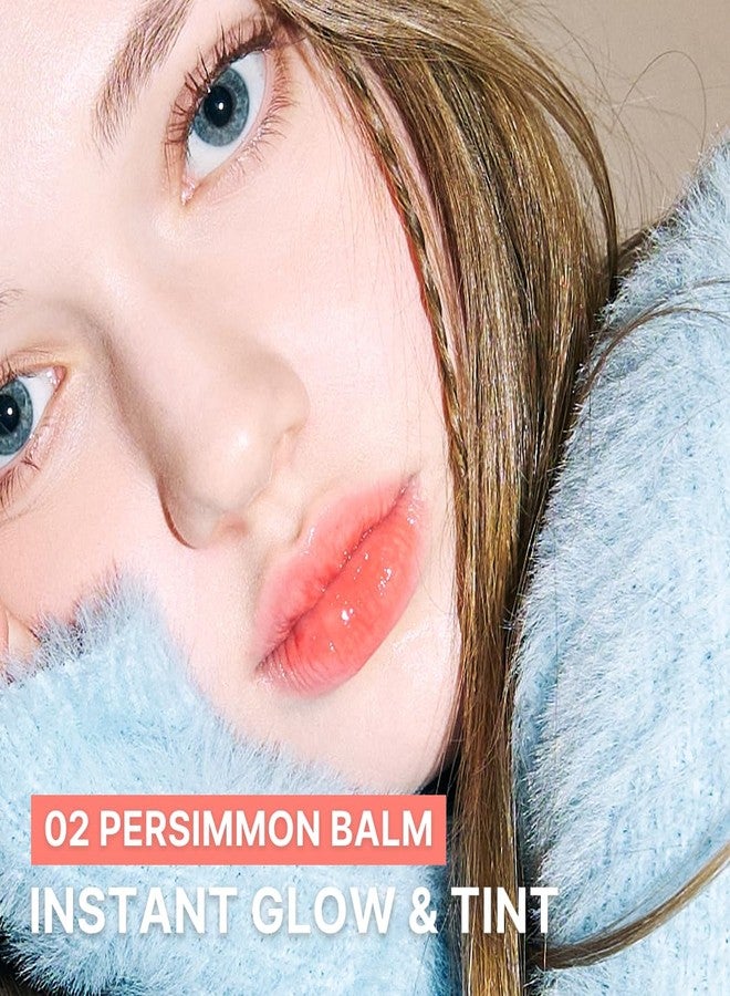 AOU GLOWY TINT BALM Tinted Lip Balm with Natural Gloss Instant Hydration for Chapped Lips 0.12Oz (02 Persimmon Balm) - Image 3