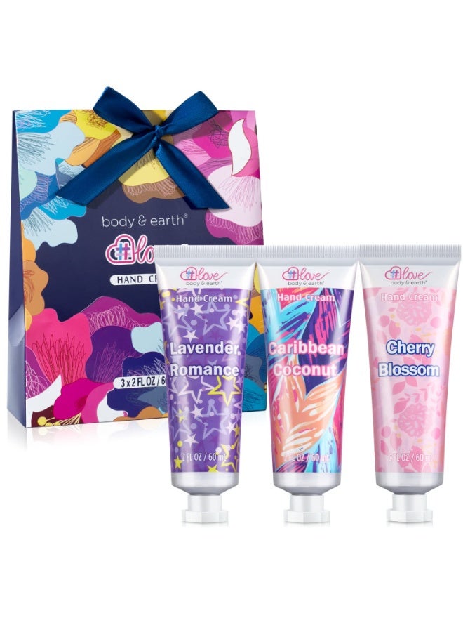 BODY & EARTH BODY & EARTH Hand Cream Gift Set,Natural Plant Fragrance Hand Lotion with Argan Oil and Glycerin for Women, Travel Size Lotion for Dry Hands Gift Set  - Image 1