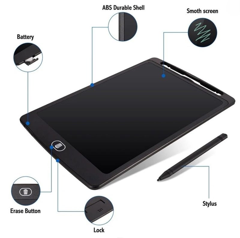 Skoolster LCD Writing Tablet/pad/Board 16" inch with Stylus Pen and Rainbow Display Screen, for Learning, Drawing, Playing, and doodling Fun for Kids (Dark Blue) - Image 3