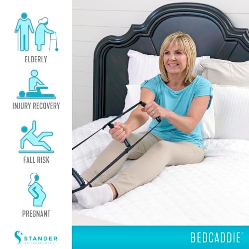 Stander BedCaddie, Pull-Up Assist Bed-Ladder with Non-Slip Handles for Adults, Seniors, and Elderly, Adjustable Length Bed-Lift, Sit Up Helper Bed-Assist, Mobility Aid for Handicapped and Injured - Image 5