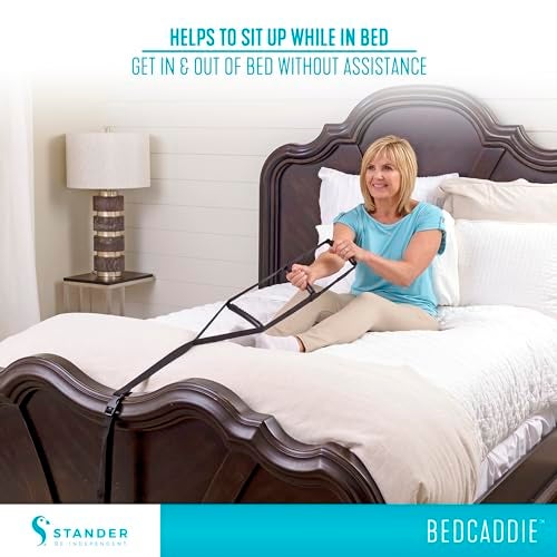 Stander BedCaddie, Pull-Up Assist Bed-Ladder with Non-Slip Handles for Adults, Seniors, and Elderly, Adjustable Length Bed-Lift, Sit Up Helper Bed-Assist, Mobility Aid for Handicapped and Injured - Image 2