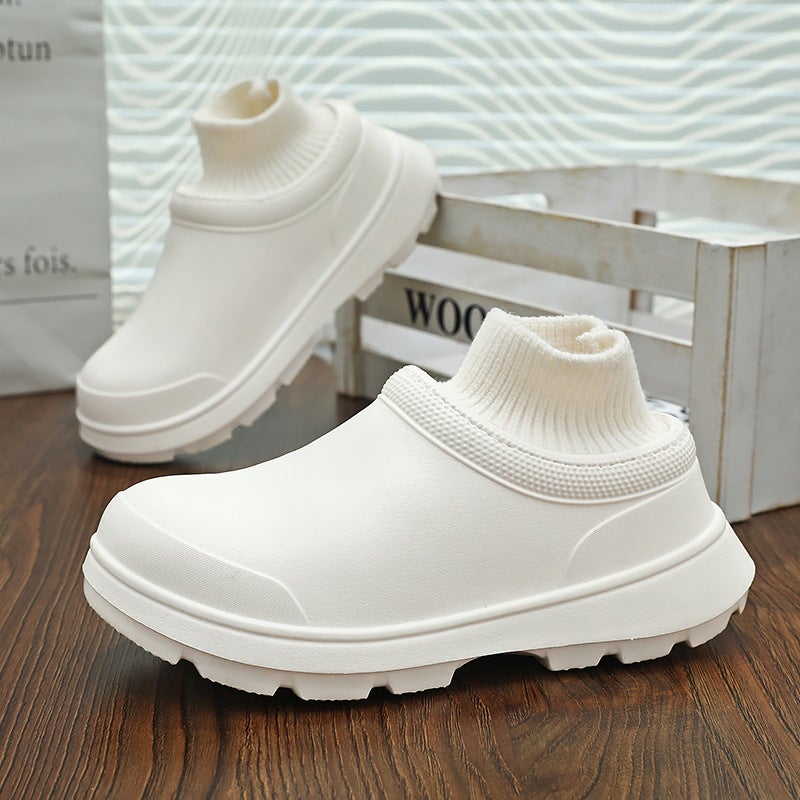 Winter Explosions Cotton Shoes Plus Size Water Shoes Nurse Shoes Chef Shoes Work Shoes Fleece-Lined Waterproof Non-Slip Casual Shoes - Image 4