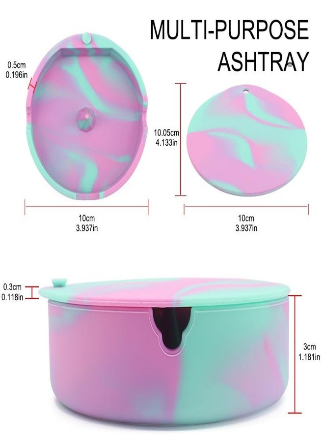 Fibroxify ""Stylish Silicone Ashtray with Lid: Prevents Flying Ash, Glows in the Dark, and Keeps Your Space Tidy!"" - Image 2
