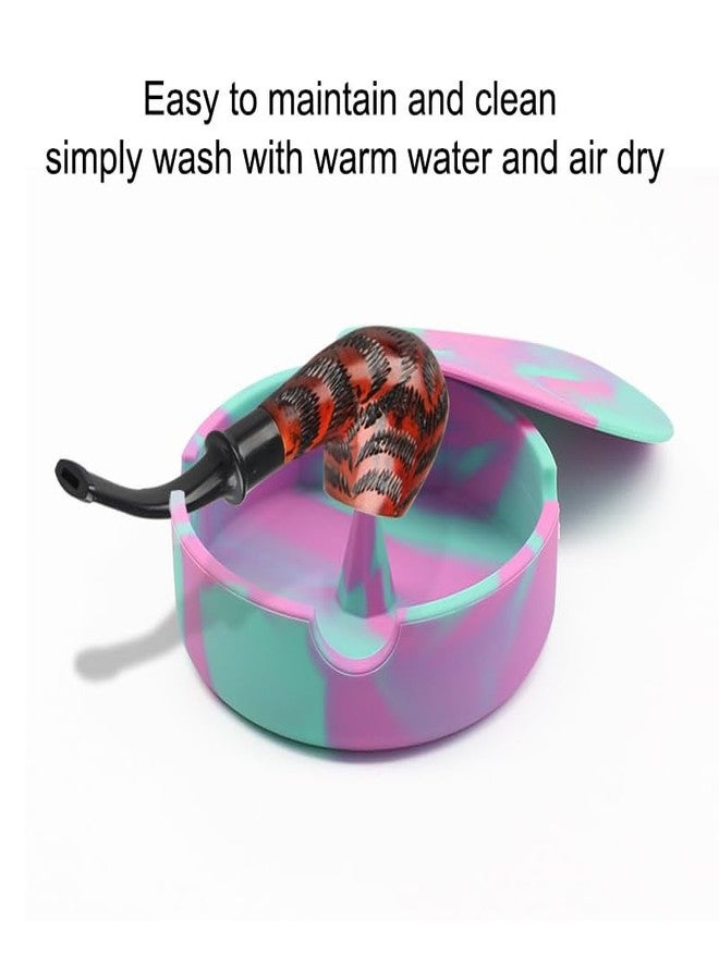 Fibroxify ""Stylish Silicone Ashtray with Lid: Prevents Flying Ash, Glows in the Dark, and Keeps Your Space Tidy!"" - Image 5