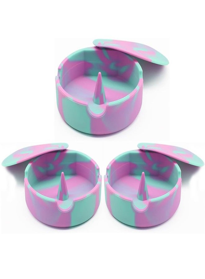 Fibroxify ""Stylish Silicone Ashtray with Lid: Prevents Flying Ash, Glows in the Dark, and Keeps Your Space Tidy!"" - Image 1